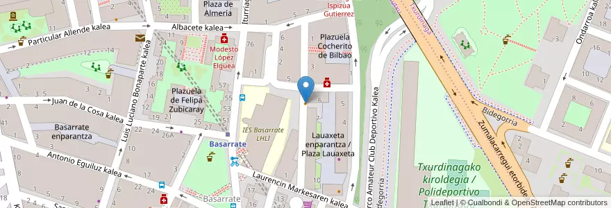 Mapa de ubicacion de Ely Meson en スペイン, バスク州, Bizkaia, Bilboaldea, ビルバオ.