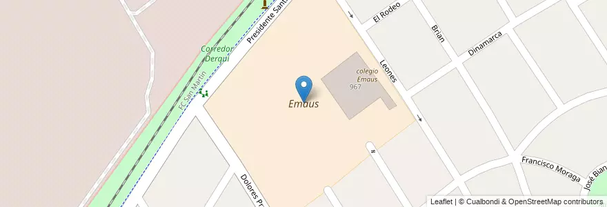 Mapa de ubicacion de Emaus en Argentine, Province De Buenos Aires, Partido De Morón, El Palomar.