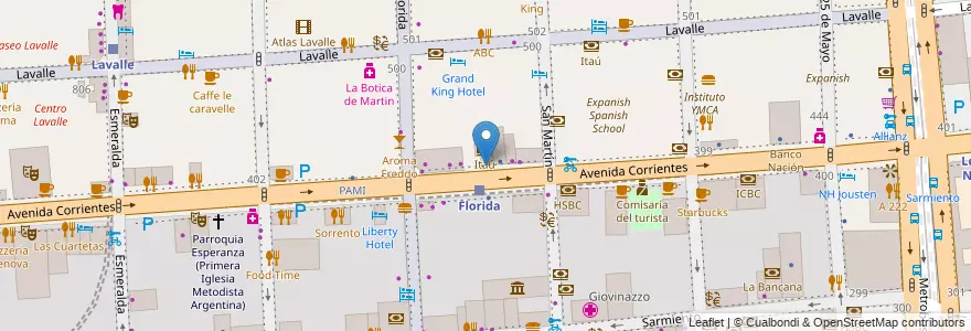 Mapa de ubicacion de Embajada de Bolivia, San Nicolas en アルゼンチン, Ciudad Autónoma De Buenos Aires, Comuna 1, ブエノスアイレス.