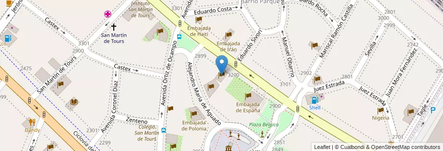 Mapa de ubicacion de Embajada de Eslovaquia, Palermo en الأرجنتين, Ciudad Autónoma De Buenos Aires, Comuna 2, Buenos Aires.