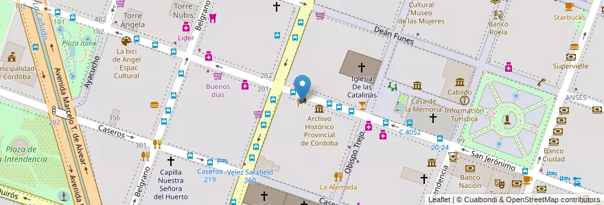 Mapa de ubicacion de Embajada de Francia en 아르헨티나, Córdoba, Departamento Capital, Pedanía Capital, Córdoba, Municipio De Córdoba.