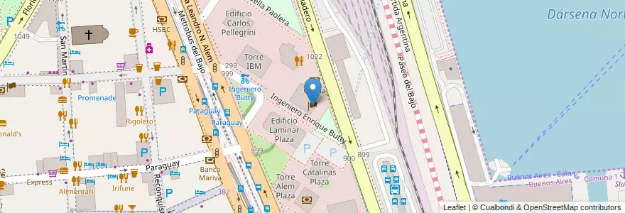 Mapa de ubicacion de Embajada de India, Retiro en アルゼンチン, Ciudad Autónoma De Buenos Aires, Comuna 1, ブエノスアイレス.