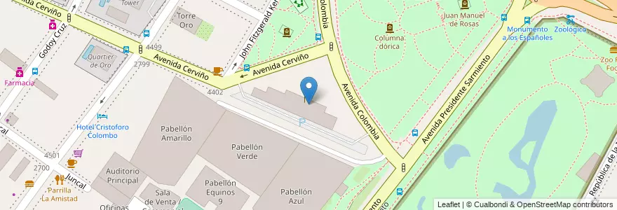 Mapa de ubicacion de Embajada de los Estados Unidos de América, Palermo en Argentinien, Ciudad Autónoma De Buenos Aires, Buenos Aires, Comuna 14.