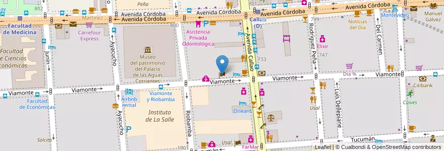 Mapa de ubicacion de Embajada de Paraguay, Balvanera en 아르헨티나, Ciudad Autónoma De Buenos Aires, Comuna 3, 부에노스아이레스.