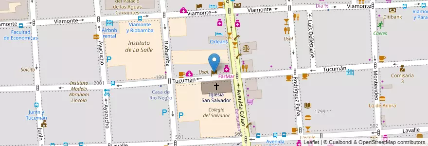Mapa de ubicacion de Embajada de Paraguay, Balvanera en 阿根廷, Ciudad Autónoma De Buenos Aires, Comuna 3, 布宜诺斯艾利斯.