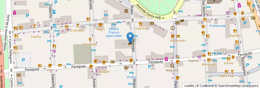 Mapa de ubicacion de Embajada de Portugal, Retiro en アルゼンチン, Ciudad Autónoma De Buenos Aires, Comuna 1, ブエノスアイレス.