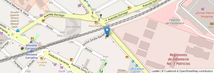 Mapa de ubicacion de Embajada de Venezuela, Palermo en آرژانتین, Ciudad Autónoma De Buenos Aires, Buenos Aires, Comuna 14.