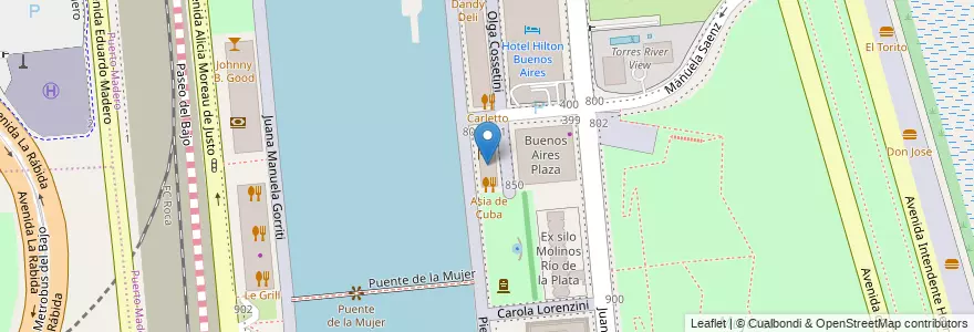 Mapa de ubicacion de Embajada del Reino de los Países Bajos en Buenos Aires, Puerto Madero en 아르헨티나, Ciudad Autónoma De Buenos Aires, Comuna 1, 부에노스아이레스.