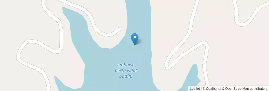 Mapa de ubicacion de embalse berta vidal battini en 아르헨티나, San Luis, Coronel Pringles, Municipio De Estancia Grande.