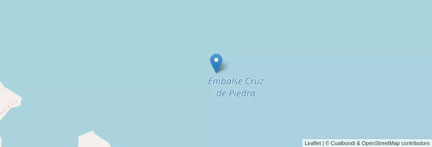 Mapa de ubicacion de Embalse Cruz de Piedra en Arjantin, San Luis, Juan Martín De Pueyrredón, Municipio De Juana Koslay.