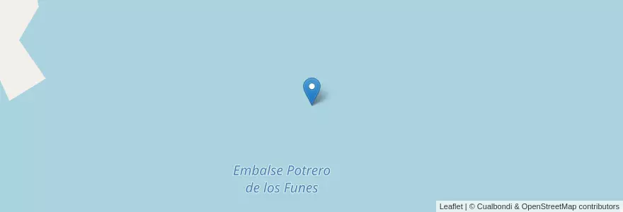 Mapa de ubicacion de Embalse Potrero de los Funes en 阿根廷, San Luis, Juan Martín De Pueyrredón, Comisión Municipal De Potrero De Los Funes.