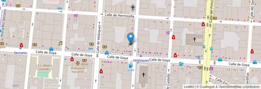 Mapa de ubicacion de Embassy of Switzerland en Spagna, Comunidad De Madrid, Comunidad De Madrid, Área Metropolitana De Madrid Y Corredor Del Henares, Madrid.