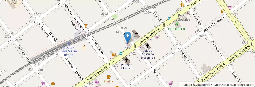 Mapa de ubicacion de Embolsamas, Villa Urquiza en 아르헨티나, Ciudad Autónoma De Buenos Aires, Comuna 12, 부에노스아이레스.