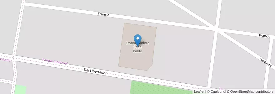 Mapa de ubicacion de Embotelladora Soda Pablo en آرژانتین, استان ریو نگرو، آرژانتین, General Roca, Departamento General Roca, General Roca.