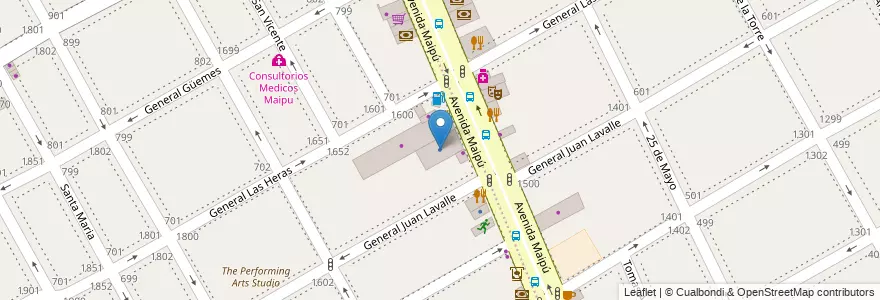 Mapa de ubicacion de Emerson en Arjantin, Buenos Aires, Partido De Vicente López, Vicente López.