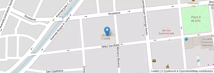 Mapa de ubicacion de Emilce Luna en Arjantin, La Rioja, Departamento Capital, La Rioja.