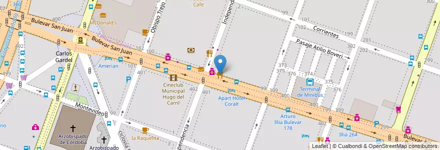 Mapa de ubicacion de Emir bin en Argentina, Córdoba, Departamento Capital, Pedanía Capital, Cordoba, Municipio De Córdoba.
