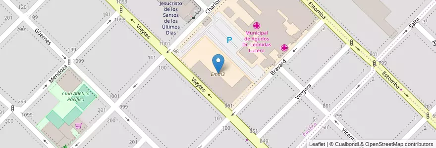 Mapa de ubicacion de Emm3 en Argentina, Buenos Aires, Partido De Bahía Blanca, Bahía Blanca.