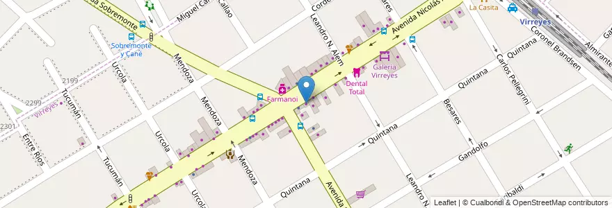 Mapa de ubicacion de Emmanuelle en Arjantin, Buenos Aires, Partido De San Fernando, Victoria.