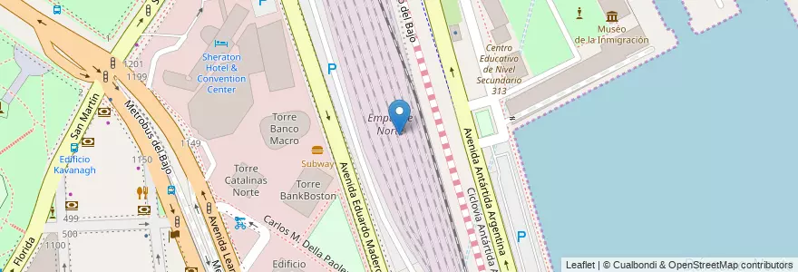 Mapa de ubicacion de Empalme Norte, Retiro en アルゼンチン, Ciudad Autónoma De Buenos Aires, Comuna 1, ブエノスアイレス.