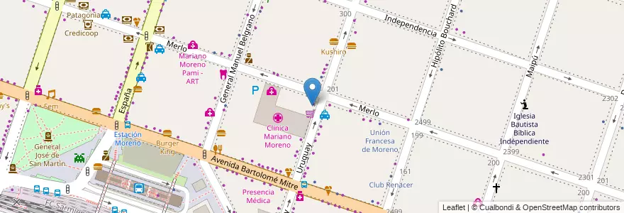 Mapa de ubicacion de Empanada de 10 en Argentina, Buenos Aires, Partido De Moreno, Moreno.