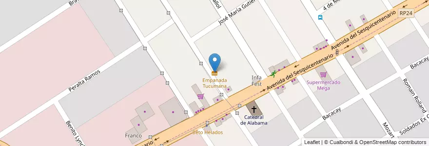 Mapa de ubicacion de Empanada Tucumana en Arjantin, Buenos Aires, Partido De Malvinas Argentinas.