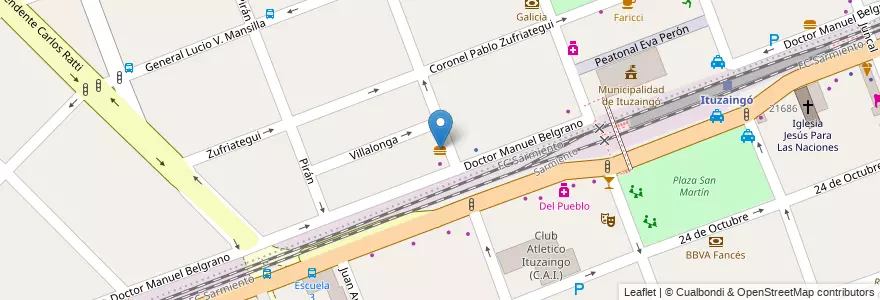 Mapa de ubicacion de Empanadas 10 en Arjantin, Buenos Aires, Partido De Ituzaingó, Ituzaingó.