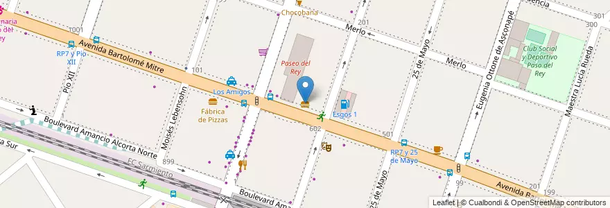 Mapa de ubicacion de Empanadas de 10 en Arjantin, Buenos Aires, Partido De Moreno, Partido De Merlo, Merlo.