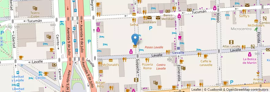 Mapa de ubicacion de Empanadas Express, San Nicolas en Argentina, Ciudad Autónoma De Buenos Aires, Comuna 1, Buenos Aires.