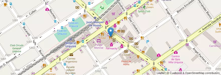 Mapa de ubicacion de Empanadas Gourmet, Villa Urquiza en 阿根廷, Ciudad Autónoma De Buenos Aires, Comuna 12, 布宜诺斯艾利斯.