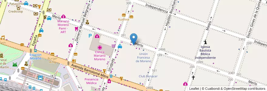 Mapa de ubicacion de Empanadas Morita en Argentina, Buenos Aires, Partido De Moreno, Moreno.