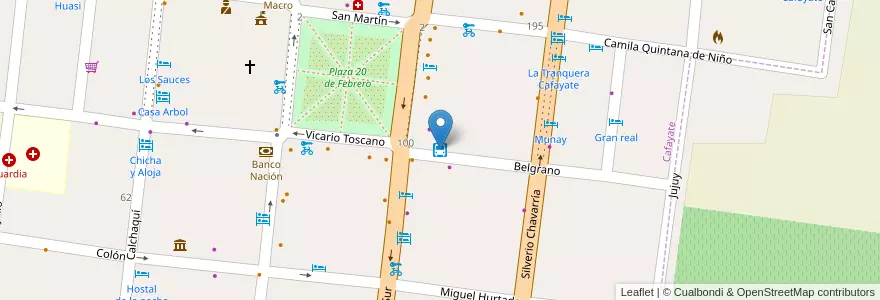 Mapa de ubicacion de Empresa El Indio en آرژانتین, Salta, Cafayate, Municipio De Cafayate.