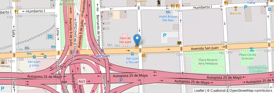 Mapa de ubicacion de EMViar, Constitucion en Arjantin, Ciudad Autónoma De Buenos Aires, Comuna 1, Buenos Aires.