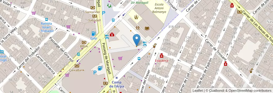 Mapa de ubicacion de En Bandeja en Испания, Каталония, Барселона, Барселонес, Барселона.
