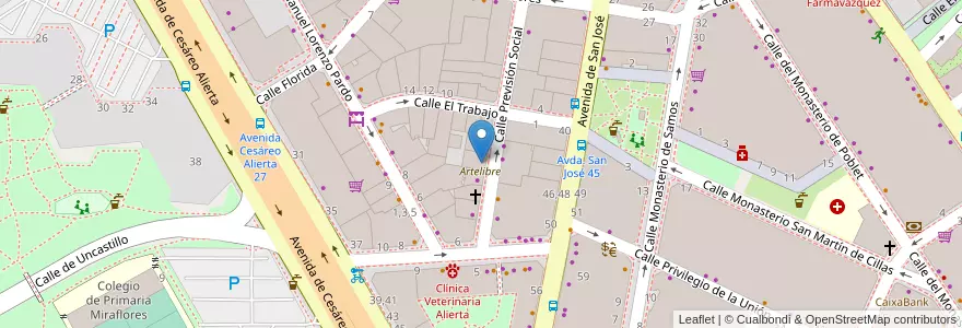 Mapa de ubicacion de En Clave de Ar-T en スペイン, アラゴン州, サラゴサ, Zaragoza, サラゴサ.