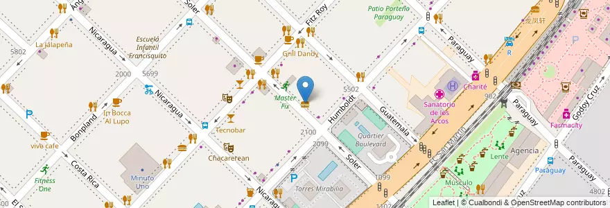 Mapa de ubicacion de En el nombre del postre, Palermo en الأرجنتين, Ciudad Autónoma De Buenos Aires, Buenos Aires, Comuna 14.