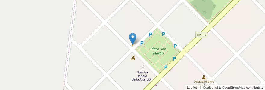 Mapa de ubicacion de "En Lo de Victor" en アルゼンチン, コルドバ州, Departamento Río Segundo, Pedanía Calchín.