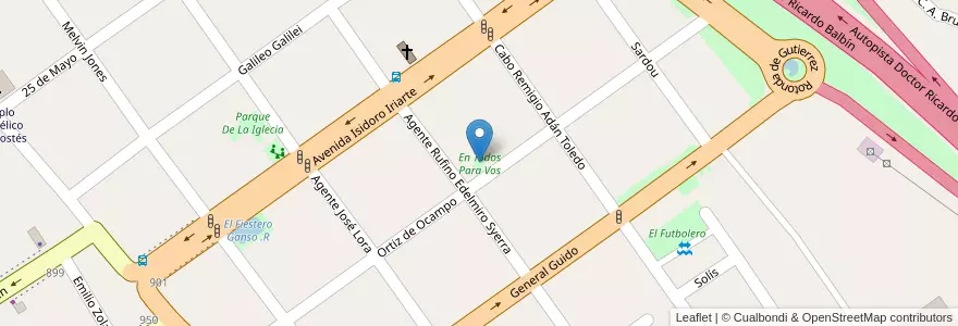Mapa de ubicacion de En Todos Para Vos en アルゼンチン, ブエノスアイレス州, Partido De Quilmes, Quilmes.