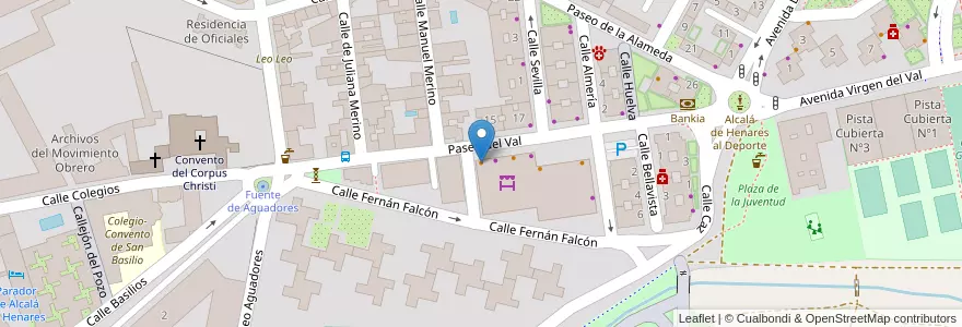 Mapa de ubicacion de Encinas Rock Pub en Espanha, Comunidade De Madrid, Comunidade De Madrid, Área Metropolitana De Madrid Y Corredor Del Henares, Alcalá De Henares.