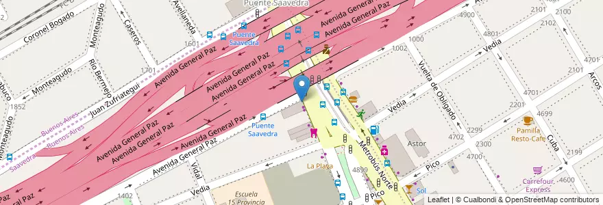 Mapa de ubicacion de Encomiendas 5000, Saavedra en آرژانتین, Ciudad Autónoma De Buenos Aires, Partido De Vicente López, Buenos Aires, Vicente López.