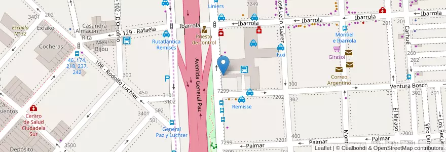 Mapa de ubicacion de Encomiendas Parada Liniers, Liniers en Argentinien, Ciudad Autónoma De Buenos Aires, Buenos Aires, Partido De Tres De Febrero.