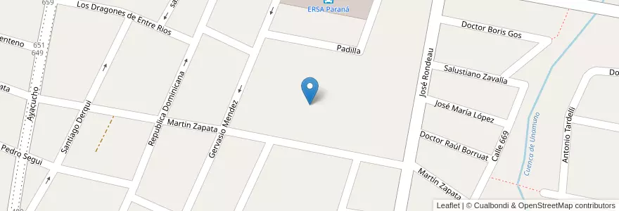 Mapa de ubicacion de Enet 1 en 阿根廷, 恩特雷里奥斯省, Departamento Paraná, Distrito Sauce, Paraná, Paraná.