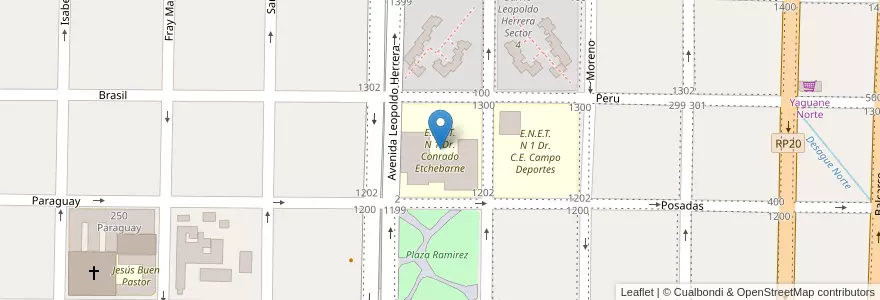 Mapa de ubicacion de E.N.E.T. N 1 Dr. Conrado Etchebarne en Argentina, Wilayah Entre Ríos, Departamento Villaguay, Distrito Lucas Al Sud, Villaguay.