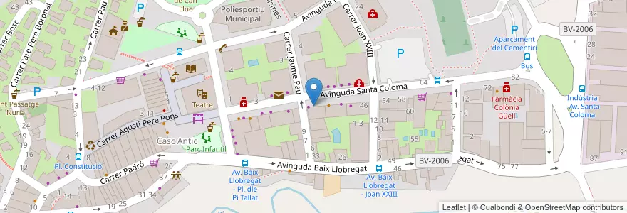 Mapa de ubicacion de English Academy en 스페인, Catalunya, Barcelona, Baix Llobregat, Santa Coloma De Cervelló.