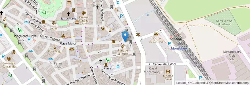 Mapa de ubicacion de English Center - Escola d'Anglès en Испания, Каталония, Таррагона, Conca De Barberà, Montblanc.