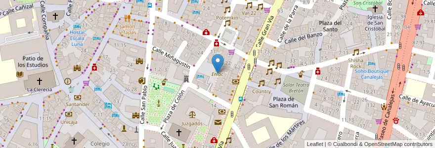 Mapa de ubicacion de Eniac en España, Castilla Y León, Salamanca, Campo De Salamanca, Salamanca.