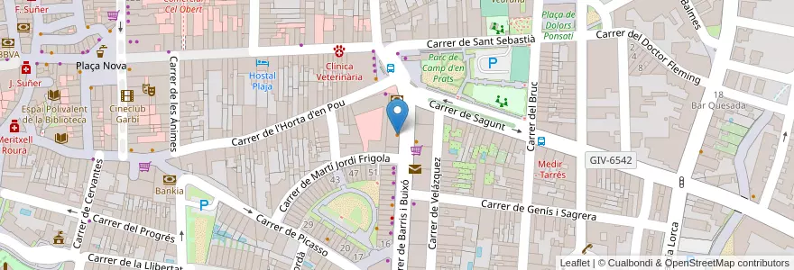 Mapa de ubicacion de Enigma Cafè en 西班牙, Catalunya, 赫罗纳, Baix Empordà, Palafrugell.