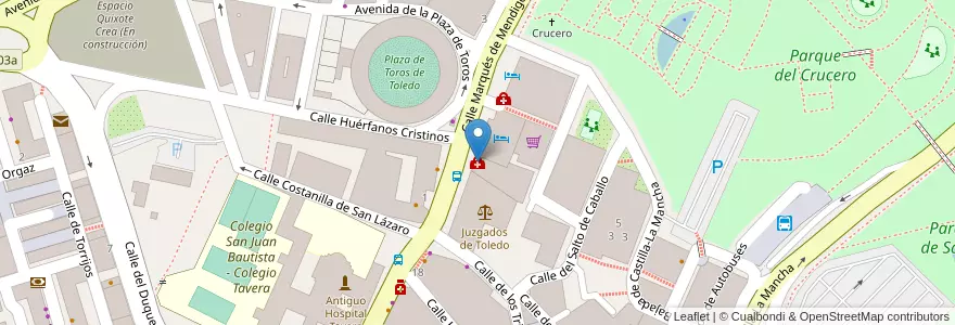 Mapa de ubicacion de Enova - Centro de Reconocimiento en Spagna, Castilla-La Mancha, Toledo, Toledo, Toledo.