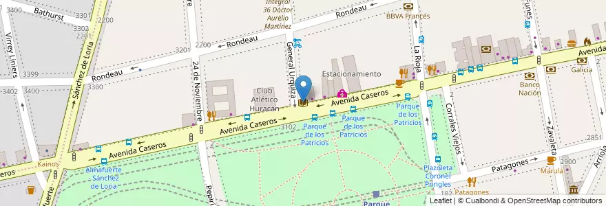 Mapa de ubicacion de Enrique Banchs, Parque Patricios en Argentinien, Ciudad Autónoma De Buenos Aires, Comuna 4, Buenos Aires.