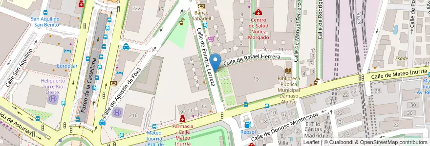 Mapa de ubicacion de ENRIQUE LARRETA, CALLE, DE,3 en Spagna, Comunidad De Madrid, Comunidad De Madrid, Área Metropolitana De Madrid Y Corredor Del Henares, Madrid.